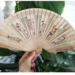 Natural Sandalwood Folding Hand Fanwedding Favour Gift Bride - Etsy