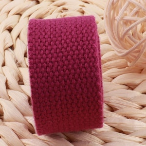Cotton Webbing,1 inch Fuchsia Webbing,Ribbon,Key Fobs,Bag Belts,Purse Straps,Belt Webbing,Webbing Strap,Handle Belting,Dog Collar(WB472)
