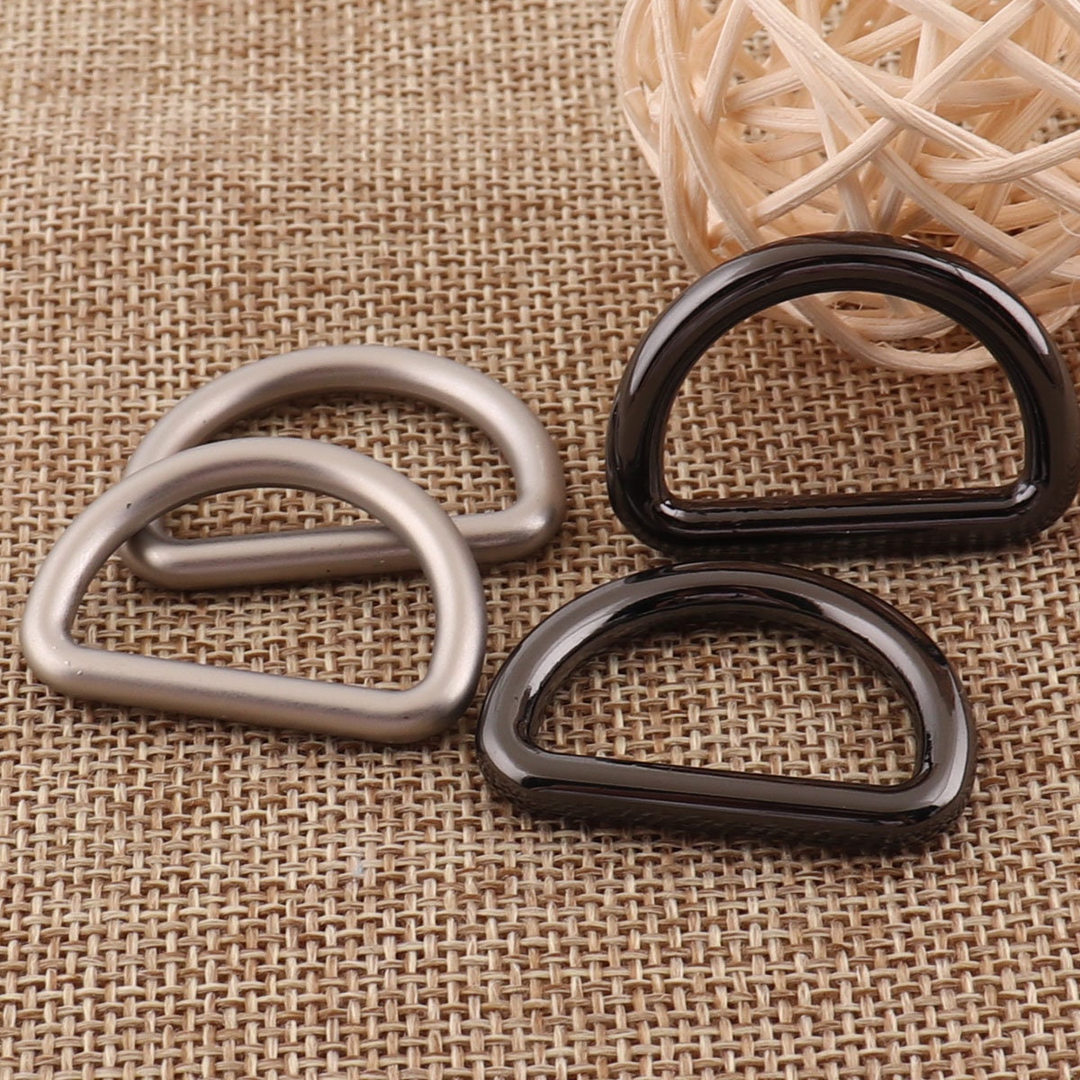 8pcs Black/gray D Ring Buckles,webbing Purse Bag D Rings,handbag Dog ...
