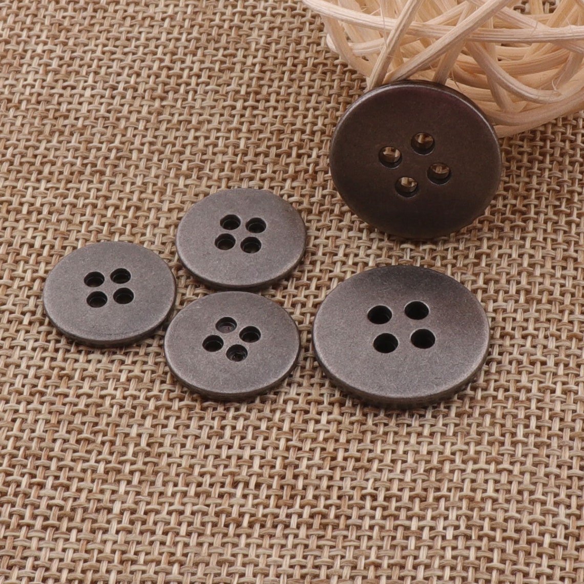 Metal Buttons 10pcs 5/8/3/415mm/20mm4holes Etsy