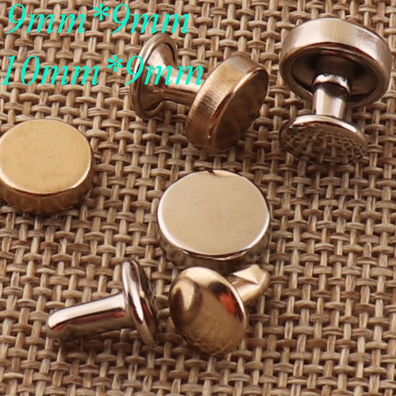 100sets Silver/pale Gold Double Cap Rivets,craft Rivet Studs Leather ...