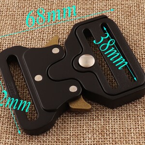1.5&quot;(38mm)Black Metal Release Buckle Clutch Closure,Release Buckle,Bag Turn Lock Backpack Buckle Craft Clasp Seat Belt Suitcases Buckle-1