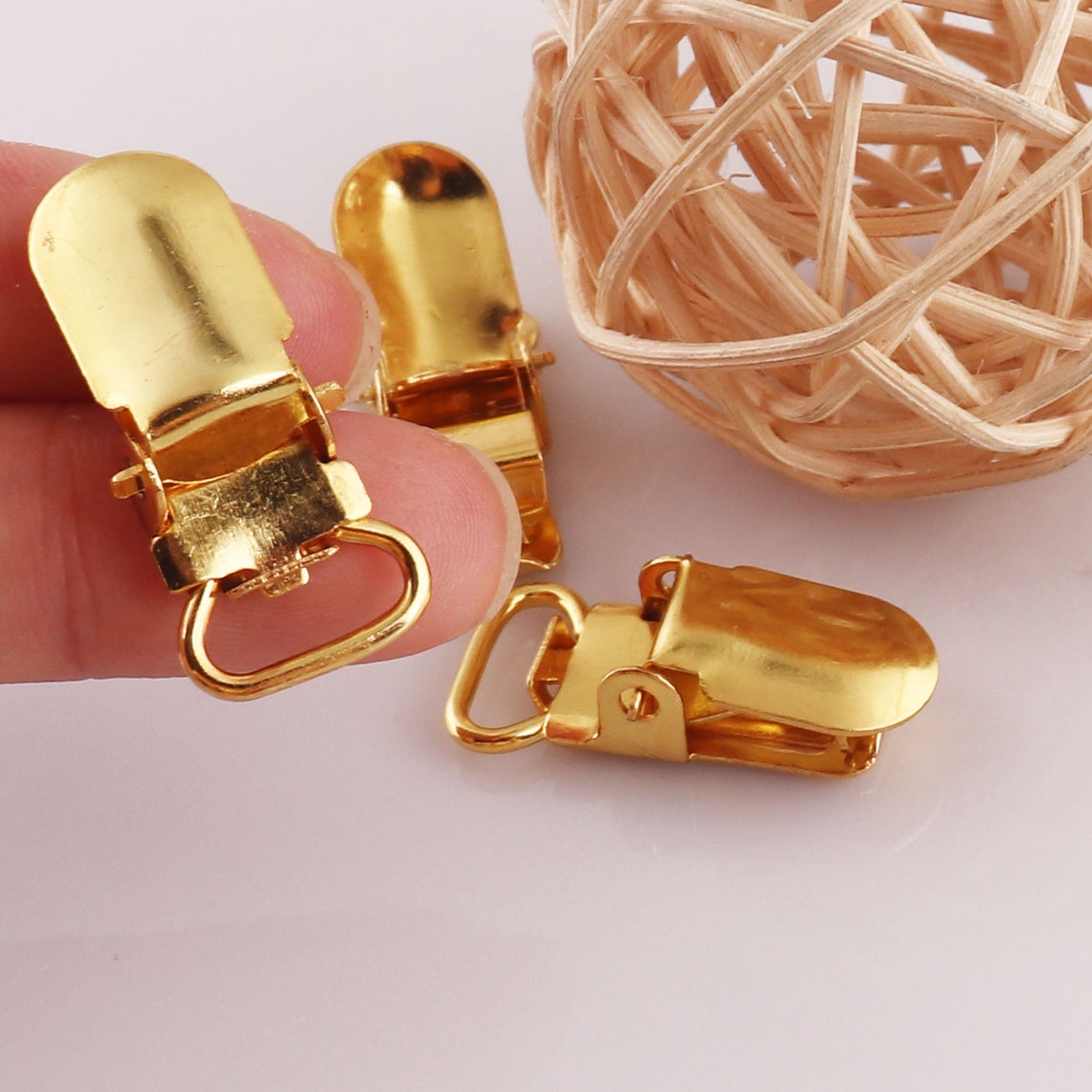 20 Pcs Gold MINI Suspender ClipsSuspenders Clips DIY Pacifier Etsy