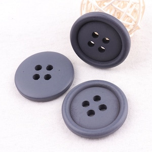 6 PCS Wood Buttons,1 1/2&quot;(40mm),Navy Blue Round Wooden Buttons,Sewing Buttons,round buttons,Knitting Crochet,craft buttons,buttons(wd205)