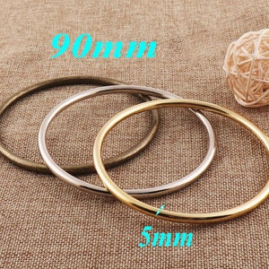 90 mm O Rings Buckles,2 pcs Gold/Silver/Antique Bronze O Ring,Leather Belt,Clasp Handbag,Key Chains,Webbing Strap,Handbag Hardware(b59)
