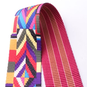 2 Soft Double Layer Webbing,38mm Webbing Buckle Woven Jacquard Blue ...