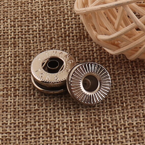 10-21mm Metal Buttons Snap Fastener Press Stud Popper Sew On Sewing Fabric  Craft