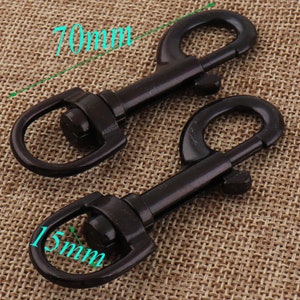 15mm Black Lobster Swivel Clasps Hook,DIY Purse Clip Alloy Clasp,Connector Snap Buckle Gate Bag,Purse Clasps Handbag Clasps-6 pcs(d48)