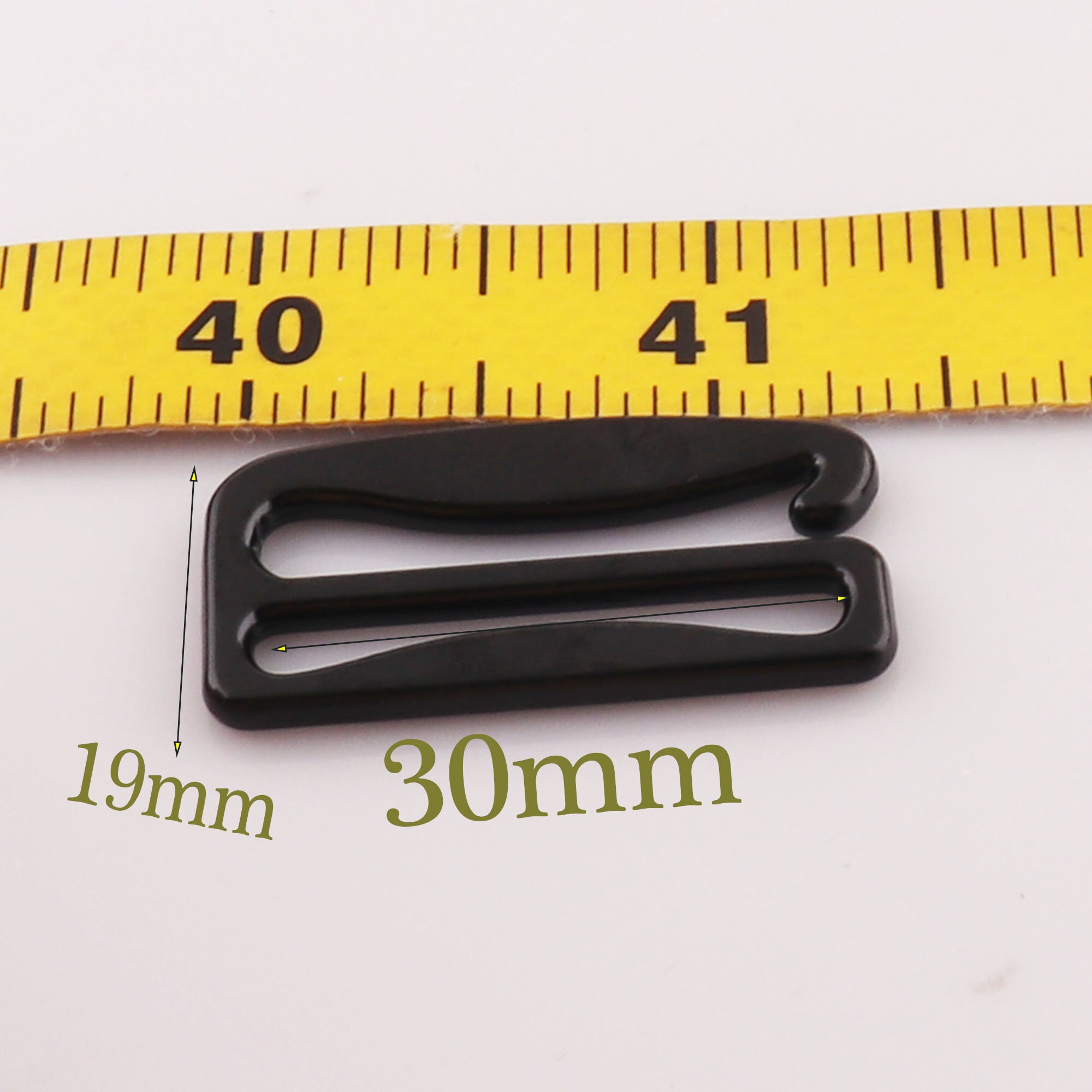 18-50mm Black Swimsuit Bra Strap G Hooks Replacement Bra Strap Slide Hook  for Swimwear Lingerie Bra Making Metal Adjuster Bra Buckle Diy 