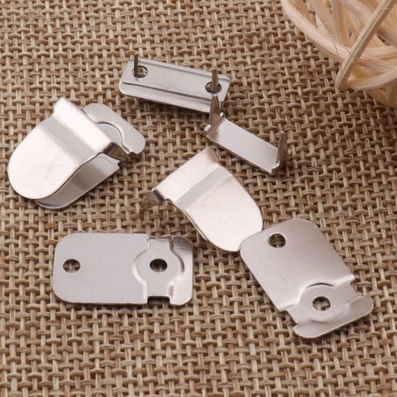 50sets Silver Trousers Skirts Bars Fasteners Hook Eye Clasps Pants