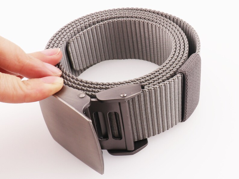Gray Belt Bucklesnylon bing Belt Waistband Vintage Etsy