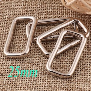 20 pcsWebbing Rectangle Rings,Rectangle Rings,1&quot;Square Rings,Silver Rectangular Wire Loops,Wire Rings,Bag Rings,Purse Handbag Bag(Q44)