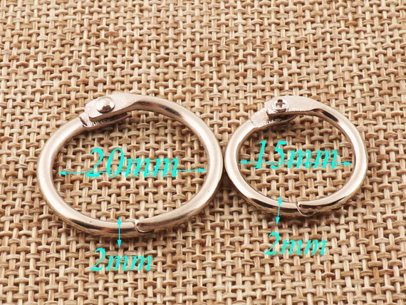 30 PCS Metal Nickel Hinge Snap O Ring,silver Hinge Sleepers Hoops