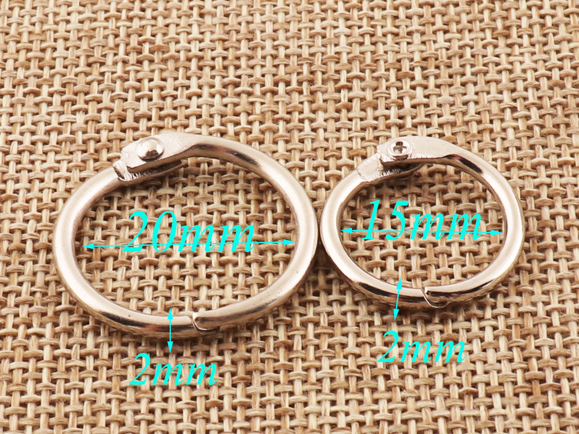 30 PCS Metal Nickel Hinge Snap O Ring,silver Hinge Sleepers Hoops