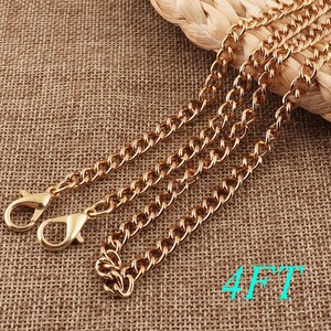 4 FT Chain Handbag,Purse Chain,Gold Bag Chain,Clutch Bag Chain,Handles Bag Chain,Keychain,Key Chain,Purse Chain Strap,Purse Clip Chain(b10)