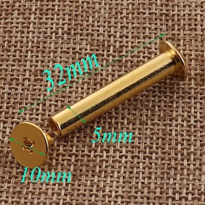 20 Pcs Screws,Bag Screws,Loop Screws,32mm Gold Screws,Plain Screws,Extra Screws,Handle Screws ,Door Handle Screw,Drawer Handle Screws(f10)