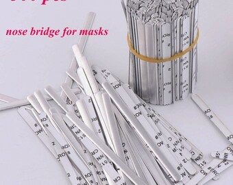 300 pcs Aluminum Nose Wire For Face Mask Pasteable, Nose bridge For Face Mask,Flexional Nose Wire Clip(bl03)