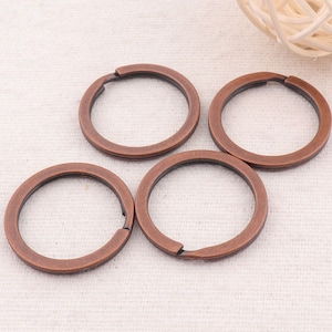 20 PCS Copper Key Ring,jump rings keychain Split Key Rings key fob  Split Rings Findings,key fob ring,charm finding,-27mm (5016)
