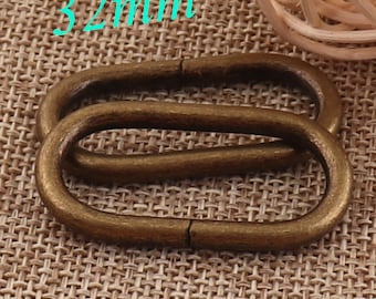 10 Oval Rectangle Rings,32mm Square Rings,Antique Bronze Rectangular Wire Loops,Wire Rings,Bag Rings,Webbing Purse,Handbag Bag(D90)