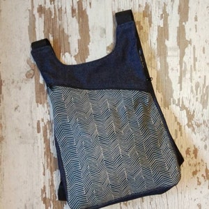 Zig zag backpack, anti-theft backpack, multipurpose backpack, women's backpack, urban backpack, backpack, blue Texan backpack