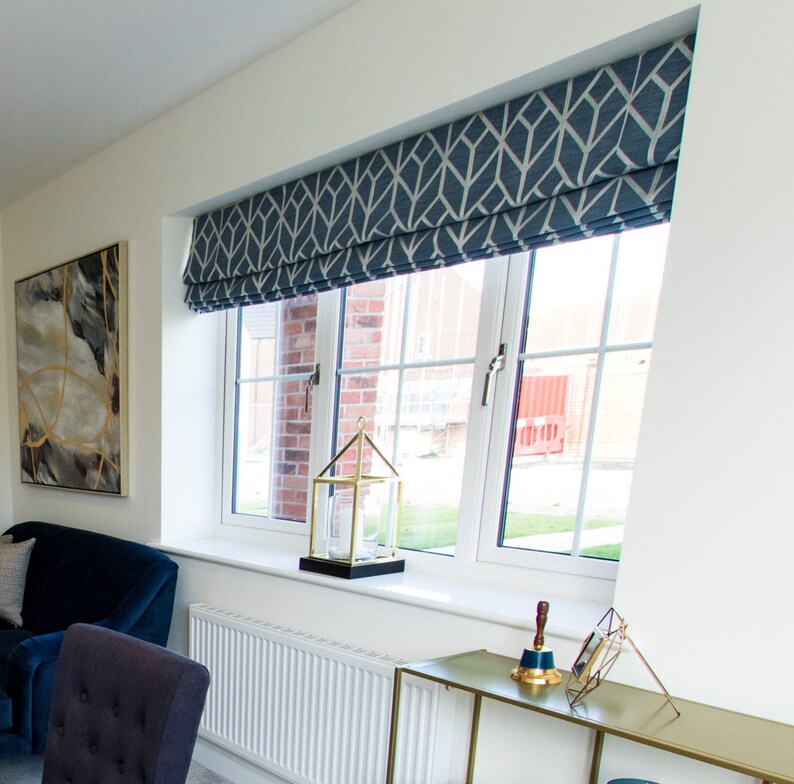 Roman Blinds Made to Measure Cord & Cleat Operated Blackout Etsy