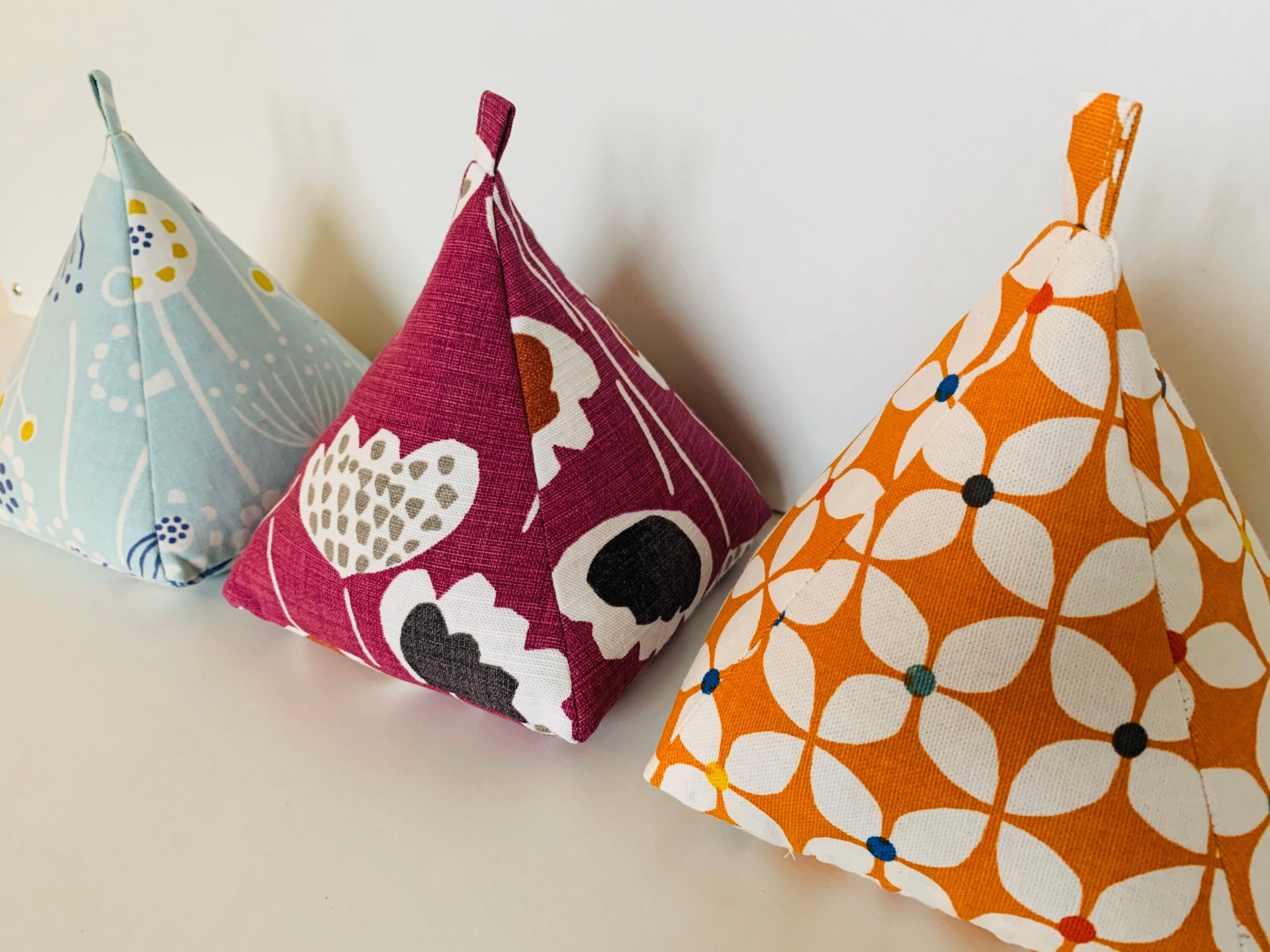 Bumble Bee Cotton Filled Pyramid Door Stop Fabric Weight Etsy UK