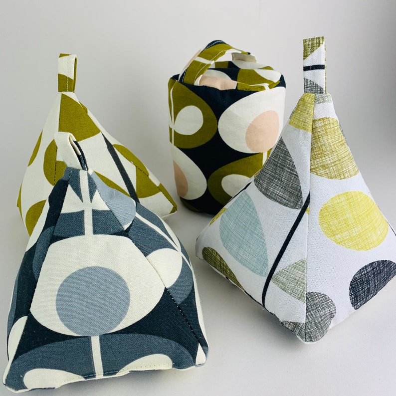 Orla Kiely Filled Pyramid Door Stop Fabric Weight Grey Oval Etsy UK