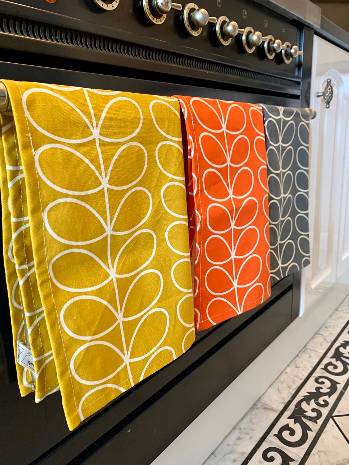 Orla Kiely Stem Tea Towels Set of 3 Singles Handsewn Etsy