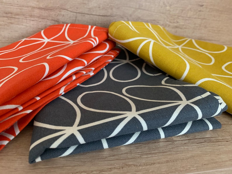 Orla Kiely Stem Tea Towels Set of 3 Singles Handsewn | Etsy