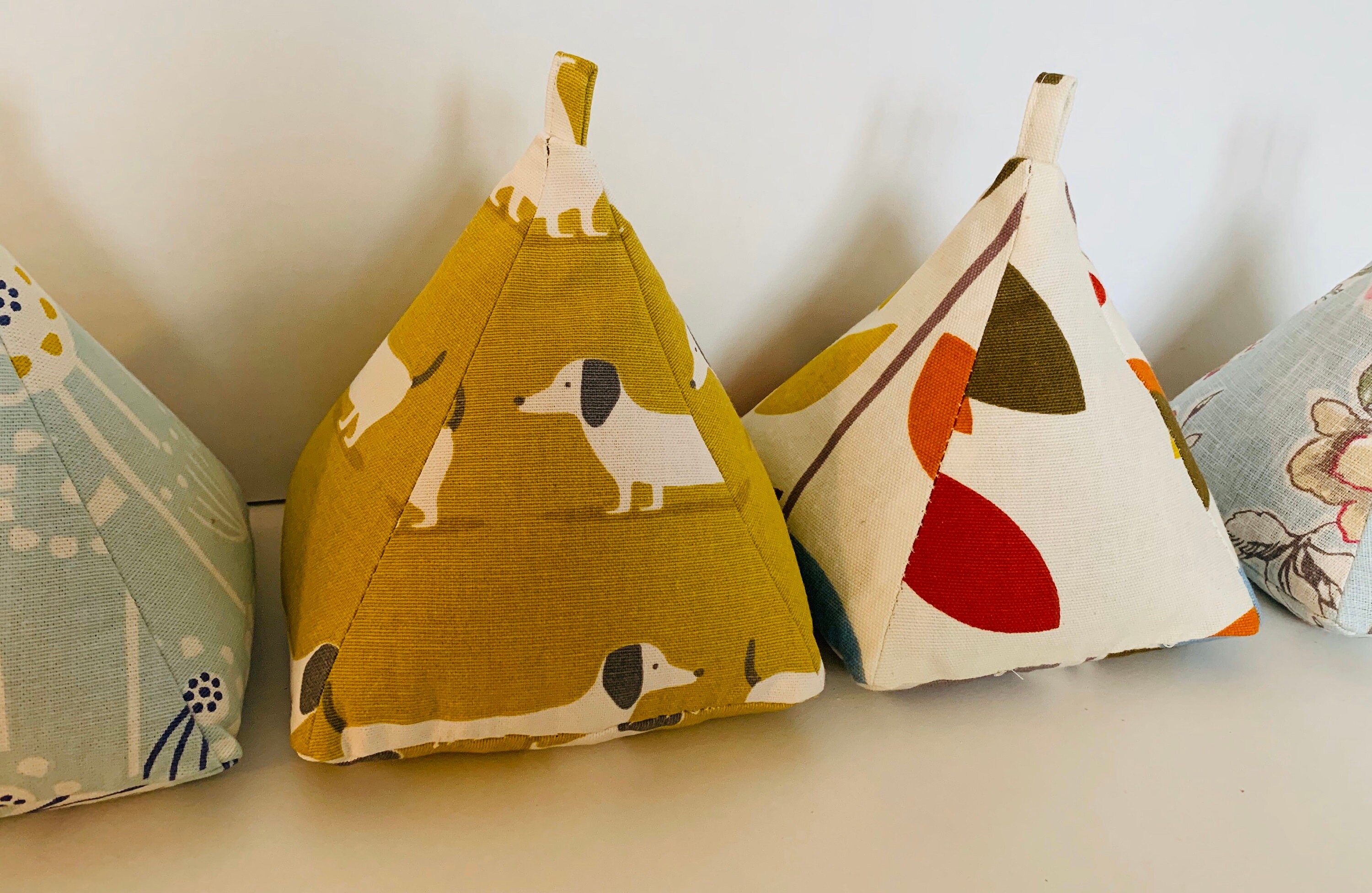 Bumble Bee Cotton Filled Pyramid Door Stop Fabric Weight Etsy UK