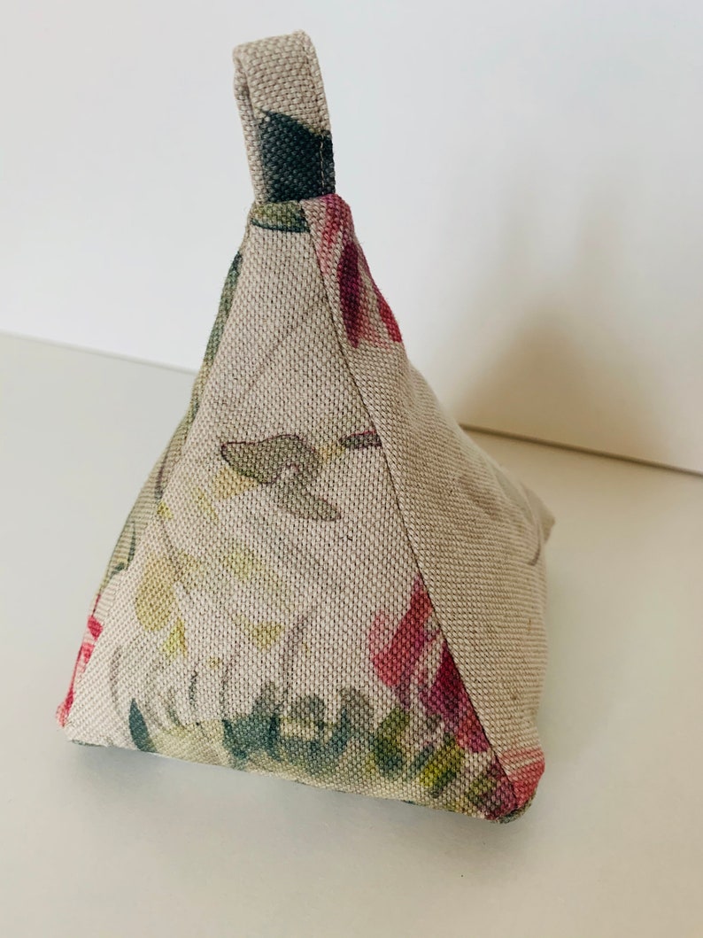Voyage Thistle Pure Linen Filled Pyramid Door Stop Fabric Etsy UK