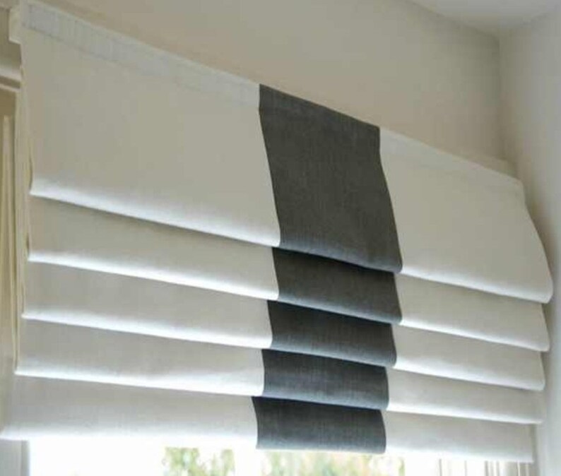Roman Blinds Made to Measure Cord & Cleat Operated Blackout Etsy