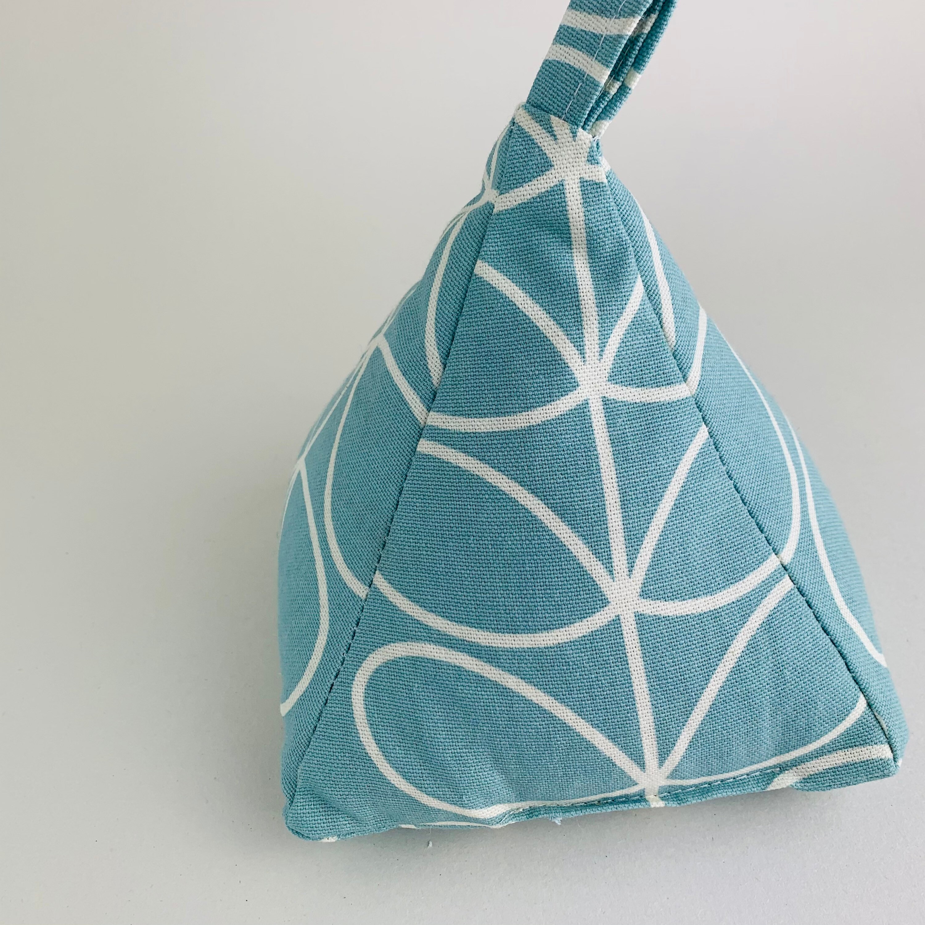 Orla Kiely Filled Pyramid Door Stop Fabric Weight Pale Blue Etsy UK