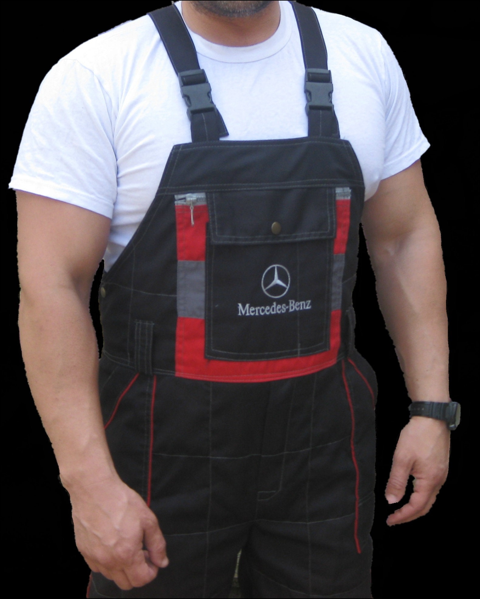 Mercedes Mechanic Summer Half Overall Bibs Combinaison Bleu De | Etsy Hong  Kong