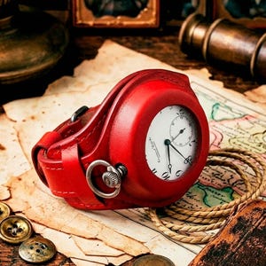 Ww1 Pocket Watch and Leather Strap - Etsy