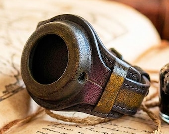 Leather Watch Strap for Pocket Watch 48-54mm Vintage Style. Brown