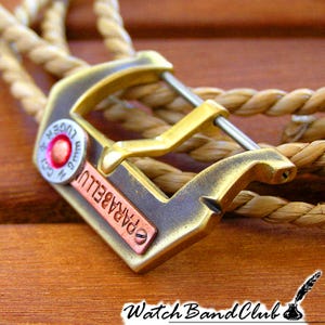 Handmade Brass Watch Band Buckle 24mm - Vintage Military Style