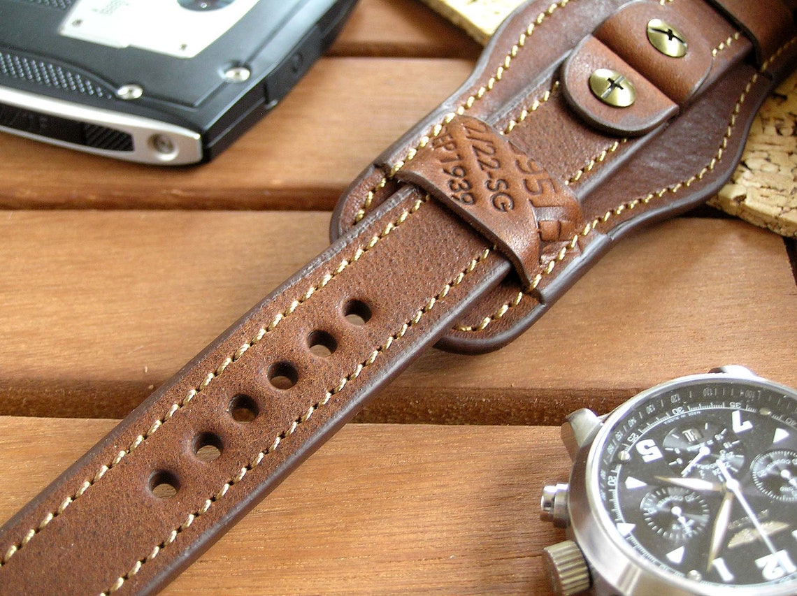 Watch band leather 16/18/20/22mm watch strap brown. Wristwatch Etsy