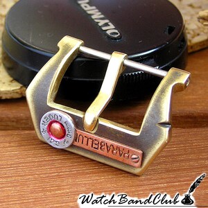 Handmade Brass Watch Strap Buckle 22mm: Vintage Military Style