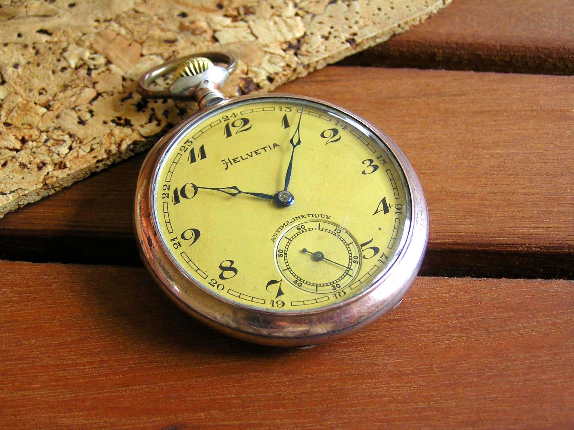 Helvetia military top pocket watch