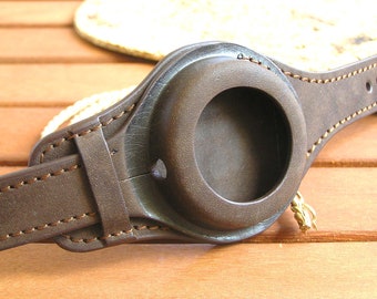 Pocket watch leather outlet wrist strap