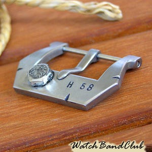 22mm watch buckle titanium. Handmade watch buckle 22mm. Titanium watch buckle vintage style. Dieselpunk watch buckle. Military watch buckle.