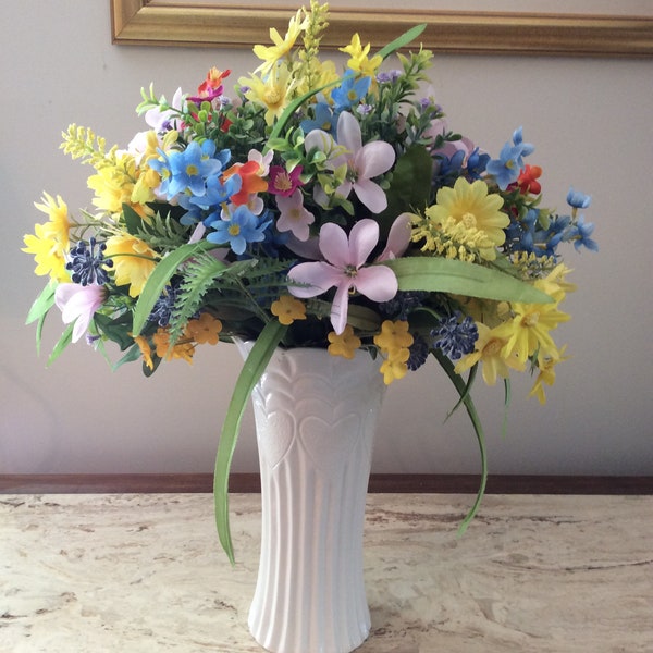 Silk Flower Arrangement Etsy