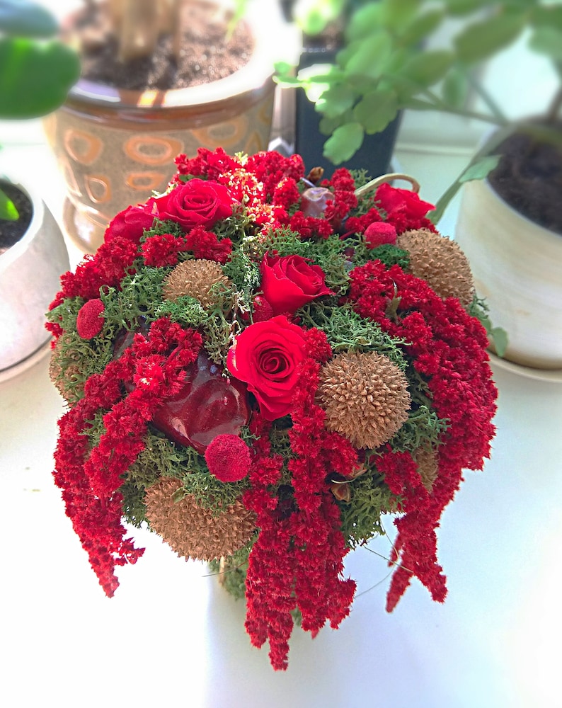Forever Flowers Sale birthday bouquet Amaranth Small Roses 2019 flowers Live Floral Tree Moss Natural floral Bright Gifts Preserved Decor