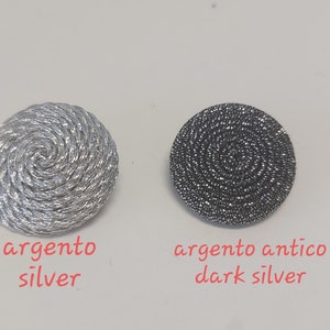 Boutons demi-boule fabriqués à la main recouverts de passementerie en soie de 50 couleurs MADE-IN-ITALY. Boutons tressés image 6