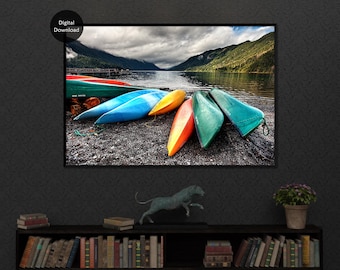 Pacific Northwest Printable Wall Art, Lake Crescent, Gifts for the Home Office Hotel Decor