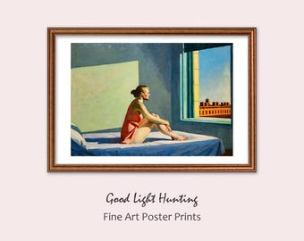 Sol de la mañana de Edward Hopper, impresión giclée, póster, arte estadounidense vintage.