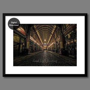 Leadenhall Market, London Printable Photograph, Gift for Father&#39;s Day, London Home Decor, Office Decor, Printable Wall Art, London Print