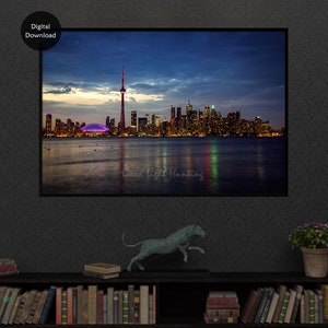 Toronto Printable Wall Art, Toronto City Skyline, Lake Ontario, Home decor, Office Decor, Hotel Wall Decor, Living Room Decor, Bedroom Decor