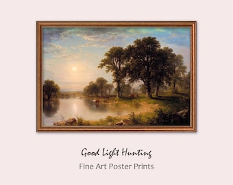 Asher Brown Durand Summer Afternoon Giclee Print, Vintage Landscape Art